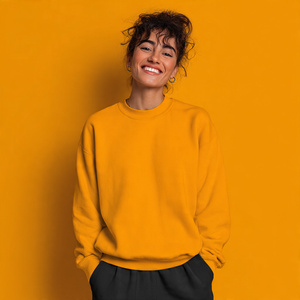 เสื้อสเวตเชิ้ตพิมพ์ลายขนาดใหญ่พิเศษสำหรับผู้หญิง ผ้าฟลีซ 450 GSM ทรงหลวม ไหล่ตก เสื้อสเวตเชิ้ตฤดูหนาวทรงหลวมสำหรับผู้หญิง - Product Image 6