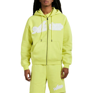 Sudaderas con capucha para hombre hechas a medida nuevo diseño liso en blanco 100% algodón Otoño/Invierno ropa de calle cálida teñido liso - Product Image 4