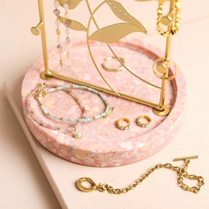 Présentoir à bijoux à motif de rose avec un design élégant, parfait pour organiser des colliers de boucles d'oreilles pour une coiffeuse et un cadeau - Product Image 2