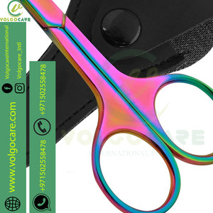 Calidad Premium Ceja Pestañas postizas Bigote Facial Nariz Oreja Cuidado del cabello Tijeras de belleza multiusos - Product Image 4