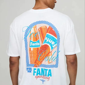 Fanta Impression numérique 2025 T-shirt en coton surdimensionné pour hommes et femmes Streetwear personnalisé de qualité supérieure 100% 240GSM 200 GSM 220 GSM - Product Image 1