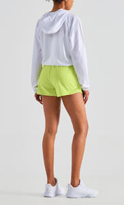 Sudaderas con capucha lisas y media cremallera con protección de tela tejida con diseño de Bolsillo grande frontal de alta calidad al por mayor - Product Image 2