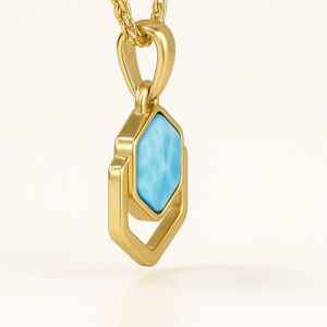 Pendentif unisexe en argent sterling 925 avec malachite 35 carats, bijoux fins, sertissage minimaliste en or rhodié, cadeau d'anniversaire parfait - Product Image 3