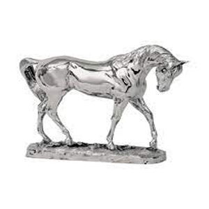 Estatua de caballo de diseño de tendencia en estatuas de caballos de animales de metal en decoración del hogar de lujo en fabricantes y exportadores de artesanía india - Product Image 1