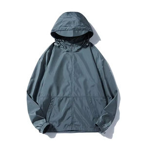 Chaqueta Cortavientos Ligera con Capucha para Hombre, Protección Solar UPF 50, Impermeable, Anti-UV, Transpirable, de Secado Rápido, Manga Larga - Product Image 2