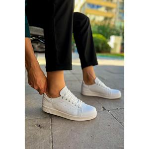 Ramer Ch981รองเท้าเทนนิสรุ่น CBT สีขาวสำหรับผู้ชาย, รองเท้าส้นเตี้ย100% วีแกนหนังแท้ซับใน - Product Image 2