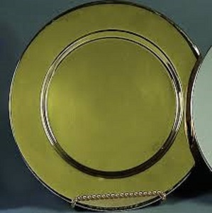 จานรองตกแต่งโลหะสแตนเลส จานอาหารค่ำ จานรองสำหรับงานแต่งงาน จานรองสำหรับโต๊ะอาหารโรงแรม - Product Image 1