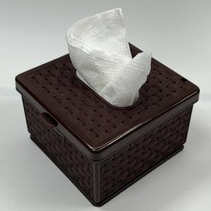 Boîte à mouchoirs compacte en plastique PP couvercle anti-poussière marque privée OEM/ODM porte-serviettes pour Table basse bureau bac de rangement de bureau - Product Image 2