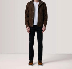 Chaqueta de Cuero Casual de Alta Calidad para Hombre, Estilo Motero, con Cuello Alto, Impermeable y Transpirable, Logotipo Personalizable, Lavable - Product Image 2