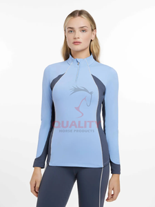 Couche de base à manches longues personnalisée haute performance à séchage rapide pour femmes couche de base d'équitation fournisseur OEM ODM - Product Image 4