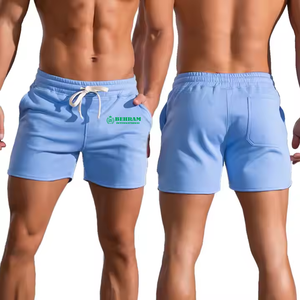 Pantalones Cortos de Lino/Algodón para Hombre, Cintura Alta, Cierre con Cordón, Secado Rápido, Logotipo Bordado en 3D en la Parte Delantera, Logotipo Personalizado, Transpirables - Product Image 4
