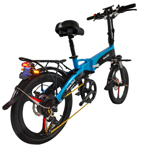 Vélo électrique de ville EBIKE 7 vitesses, moyeu arrière numérique, pneus de 20 pouces, batterie au lithium 48V 10Ah, cadre pliable en alliage d'aluminium, moteur sans balais - Product Image 5