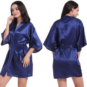 Ensemble de pyjama deux pièces 100 % soie pour femme, de haute qualité, respirant, avec chemise de nuit et chemise à manches longues – Vente en gros - Product Image 2