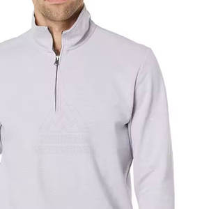 2025 haute qualité Logo personnalisé coton à manches longues demi Zipp sweat nouveau Design hommes demi Zipp sweat - Product Image 5