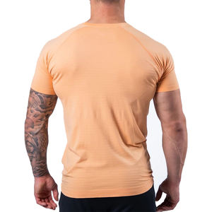 T-shirt à manches courtes de couleur personnalisée pour hommes, broderie de haute qualité, conception de logo imprimé, vêtements d'été, t-shirts de gymnastique en coton pour hommes - Product Image 4