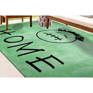 Alfombra Verde de Anime: Decoración Moderna Lavable para Piso, Alfombra Impresa, Alfombra Delgada No Tejida - Product Image 3