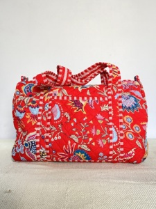 Sac de nuit, sac de voyage à bandoulière matelassé imprimé floral, sac de plage Boho, sac de week-end personnalisé, cadeau de garçons d'honneur, sac fourre-tout - Product Image 2