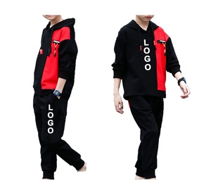 OEM 2025 Survêtement de sport 100% coton personnalisé de haute qualité pour garçons Vêtements de sport décontractés avec poches latérales et sweat à capuche de style solide - Product Image 5