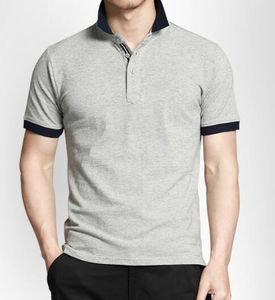 Polo de golf à manches courtes personnalisé pour homme, tissu tissé infroissable avec motif uni, livraison incluse - Product Image 1