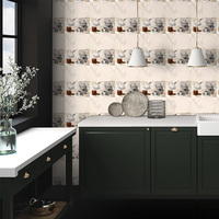 Ubin keramik mengilap, ubin dinding Digital dapur Modular 250x400mm untuk penggunaan Interior dapur dan kamar mandi