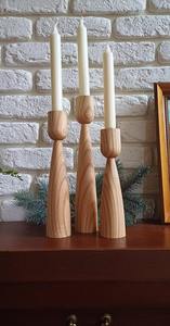 Candelabro Moderno de Madera Hecho a Mano con Forma Hexagonal y Grabado en Relieve, Agrega Elegancia y Calidez al Hogar, Bodas y Ocasiones Especiales - Product Image 5