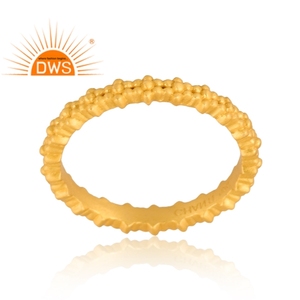 925 Sterling <b>Silver</b> 18K Gold Plated <b>Statement</b> Band <b>Ring</b> Demi Fine Jewelry For Women Gift For Her - Product Image 2