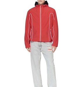 Chaqueta Cortavientos de Poliéster al por Mayor con Cierre, Ribete Reflectante Personalizado, Chaqueta Cortavientos de Nailon de Verano Resistente al Viento - Product Image 4