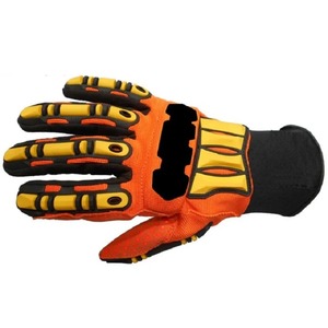 Synthetic Leather TPR Durable Anti Vibration Anti-Slip Safety Impact <b>Gloves</b> for Industry labor and for mechanics - Product Image 4