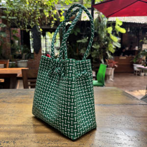 Premium Handmade Woven Bag Soft Fashionable Plastic Recycled <b>Handbag</b> Versatile <b>Accessory</b> for Apparel - Product Image 2