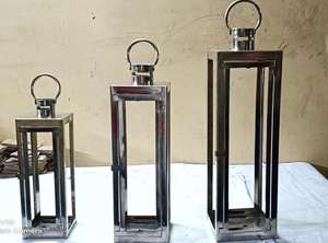 Lanternes de bougeoir en fer doré de créateur de luxe nouvel or brillant pour les décorations intérieures et extérieures de Noël - Product Image 6