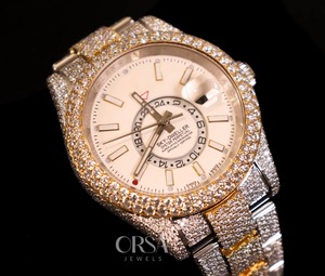 Reloj de oro con diamantes de moissanita de alta calidad para reloj de pulsera de lujo, joyería para hombres disponible a un precio asequible - Product Image 2