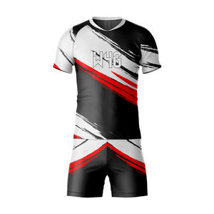 Ensemble de maillot et short de football personnalisé pour hommes, nouveaux designs 2026, sublimé, 100% polyester, écologique, prix bas, uniformes - Product Image 1