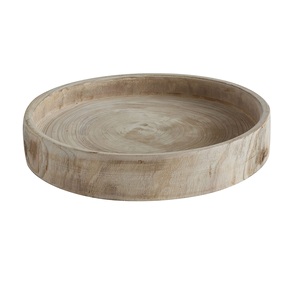 Plateau de service octogonal large en bois de noyer Offre Spéciale plateau en bois sûr pour Table basse pouf décor à la maison et service - Product Image 1