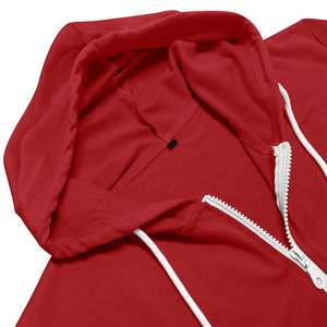 Veste d'automne unisexe, sweat à capuche zippé surdimensionné, motif imprimé, vêtements de ville décontractés, manches mi-longues, col à capuche pour hommes, teinte unie, hiver - Product Image 2