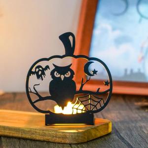 Portavelas en forma de araña de Metal negro para velas de Pilar Halloween o decoración gótica para el hogar diseño de acento decoración de velas única - Product Image 5