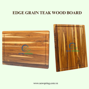 Tabla de cortar de madera de teca de primera calidad con ranuras y mango-Tamaños personalizados disponibles Hecho en Vietnam - Product Image 2