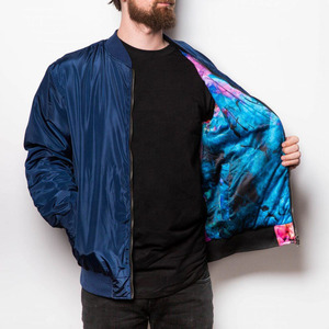 Blouson aviateur en nylon/coton personnalisé de haute qualité pour hommes toile tissu col montant à capuche imperméable marque privée écologique - Product Image 3