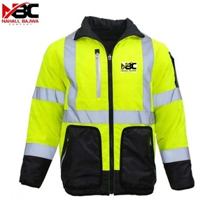 เสื้อแจ็กเก็ตทำงานสะท้อนแสงปรับแต่งได้ผ้าโพลีเอสเตอร์และผ้าฝ้ายพร้อมโลโก้สำหรับใส่ทำงาน - Product Image 3