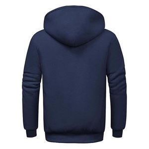 Men's Sweatshirt Zipper up Pockets Sweater <b>Hoodie</b> Hooded Jacket Casual Outerwear 100% Cotton Hoodies With <b>Fur</b> - Product Image 6