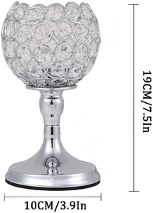 เชิงเทียนคริสตัลที่มีเสน่ห์สำหรับบ้านของคุณที่วางชาเพื่อผ่อนคลายเพื่อยกระดับพื้นที่ของคุณ - Product Image 2