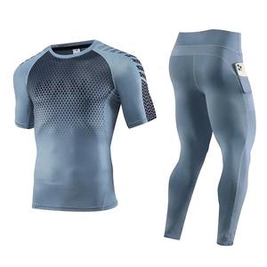 Ensemble de protection contre les éruptions cutanées à impression de logo personnalisé Compression MMA manches régulières avec fonction respirante comprend un legging anti-éruptions cutanées en un - Product Image 4