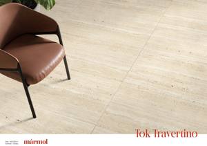 TOK TRAVERTINO 600x1200mm Pierre naturelle polie émaillée pour cuisine extérieure moderne Salle de bain Carrelage intérieur école thermique - Product Image 3