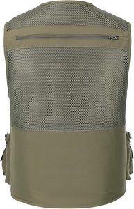 เสื้อกั๊กผ้าแคนวาสกันน้ำสำหรับผู้ชาย ฤดูร้อน ปี 2023 เหมาะสำหรับกิจกรรมกลางแจ้ง ทำงาน ล่าสัตว์ ตกปลา ท่องเที่ยว ถ่ายภาพ มีกระเป๋าอเนกประสงค์ - Product Image 6