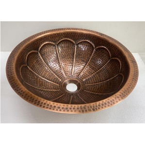 Oval Shape Hand Made Solid Pure Copper Wash <b>Basin</b> Used for Homes and Hotel Villas Kitchen Bathroom Accessories - Product Image 3