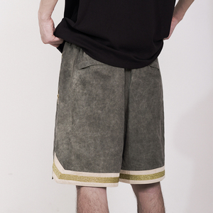 Custom Logo Embroidery Elastic Waist Drawstring Utility Athletic Basketball Vintage Shorts CustomMade Basketball Shorts - Product Image 5