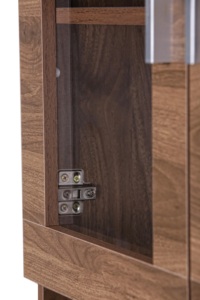 ตู้ครัว K406สไตล์อเมริกันสีไม้วอลนัท + หินอ่อนสีเทาเข้มทำจากแผ่นไม้อัดเมลามีนขนาด A + B - Product Image 3