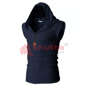 Factory Wholesale <b>Men's</b> Slim Fit <b>Sleeveless</b> <b>Hoodies</b> Custom Sports Fitness Casual Wear for Summer Knitted Plus Size <b>Hoodies</b> - Product Image 6