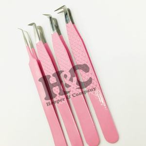 Pinzas de tendencia superior Recién llegado Pinzas de pestañas de ventilador de acero inoxidable Pinzas de extensión de pestañas con logotipo personalizado Visón sostenible - Product Image 3