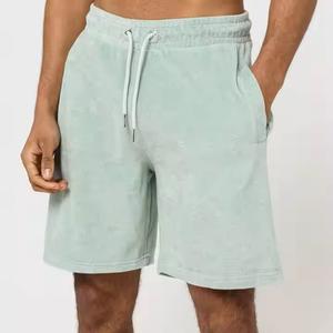 Logo de marque personnalisé poche à cordon décontracté entraînement sueur course polaire coton vierge 8 pouces entrejambe hommes sweat shorts - Product Image 1