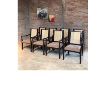 Silla de Comedor de Ratán Natural, Muebles Ligeros con Diseño Tropical Contemporáneo - Product Image 5